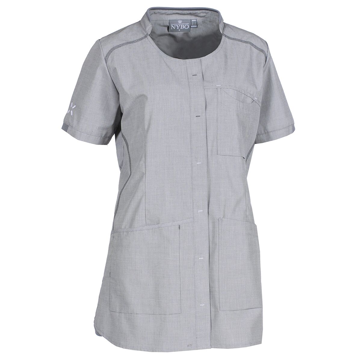 nybo damenkasack »sporty« 6 k-136077920-42-4xl-n nybo kasack grau