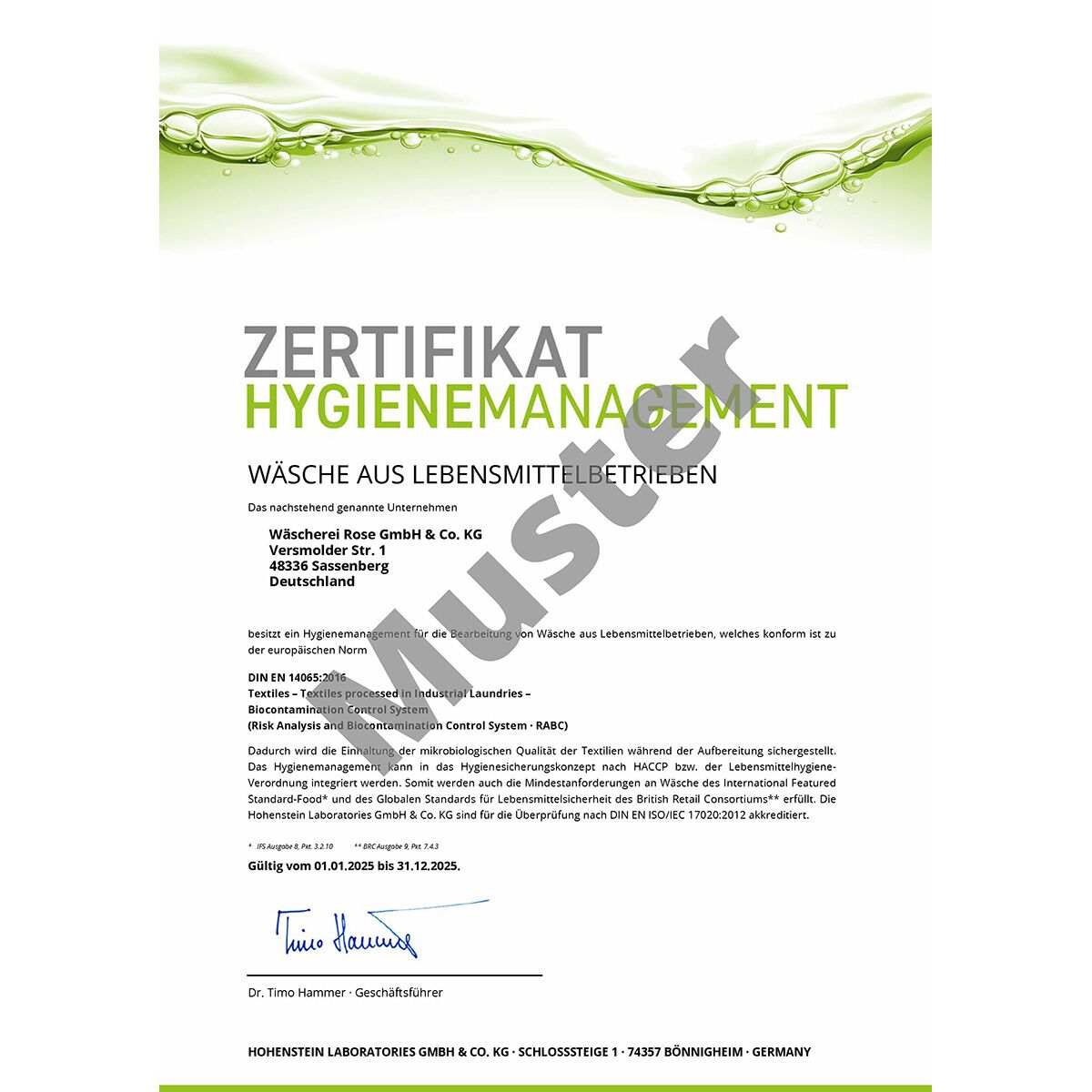 ral hygienezeugnisse 2026 5 produktbild zertifikat hygienemanagement lebensmittelbetriebe