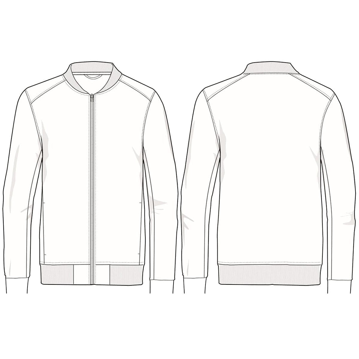 pro wear unisex sweatjacke id366 2 ärmeln und bund✓ weiche angeraute innenseite